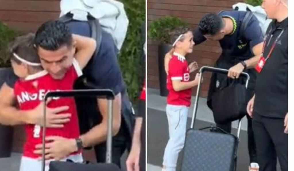 Ronaldo wins hearts! Man United striker embraces youthful fan, signs signature at Moldovan air terminal