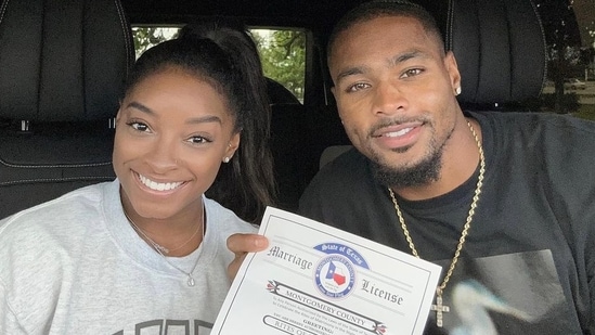 Olympic gymnast Simone Biles is officially married